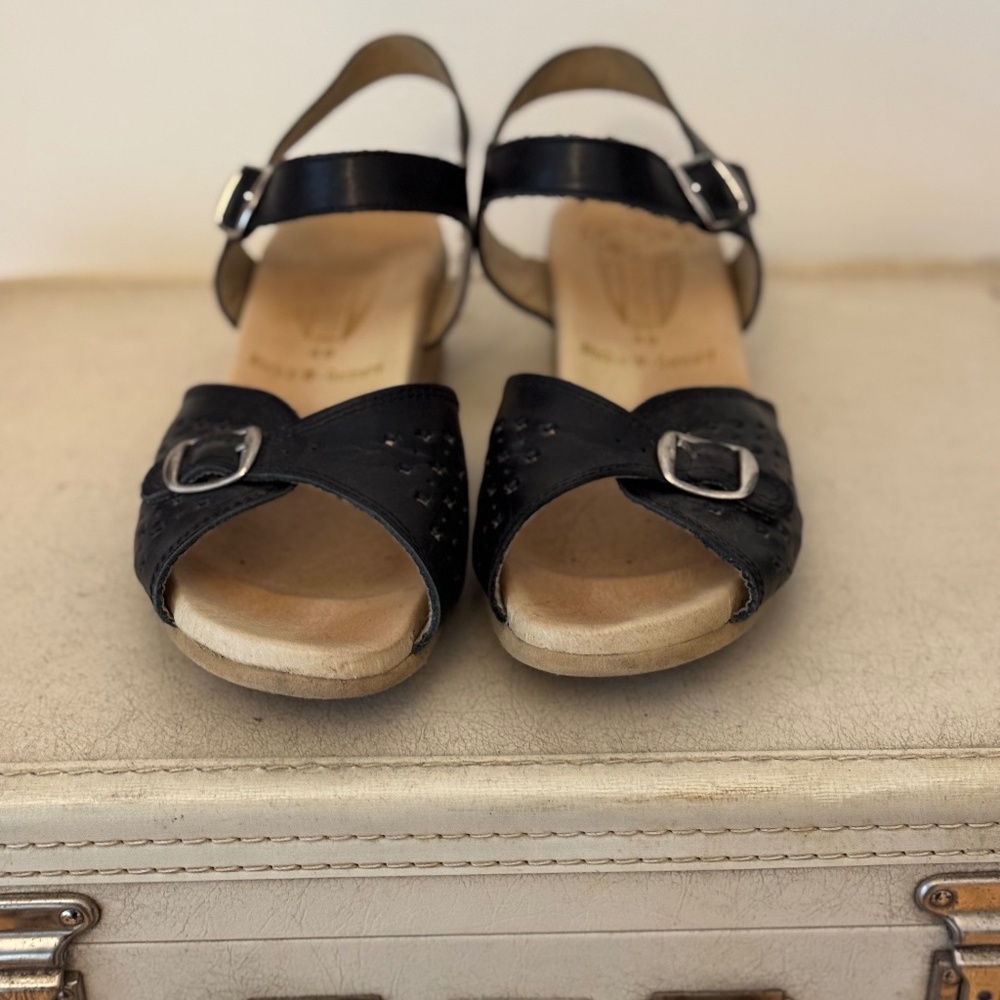 Wörishofer Perforated Sandals Style 711 (Black - Size 40)